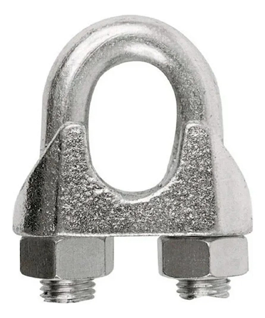 Kit 10 Grampos Leves 5/8 Clips DIN 741 para Cabo de Aço