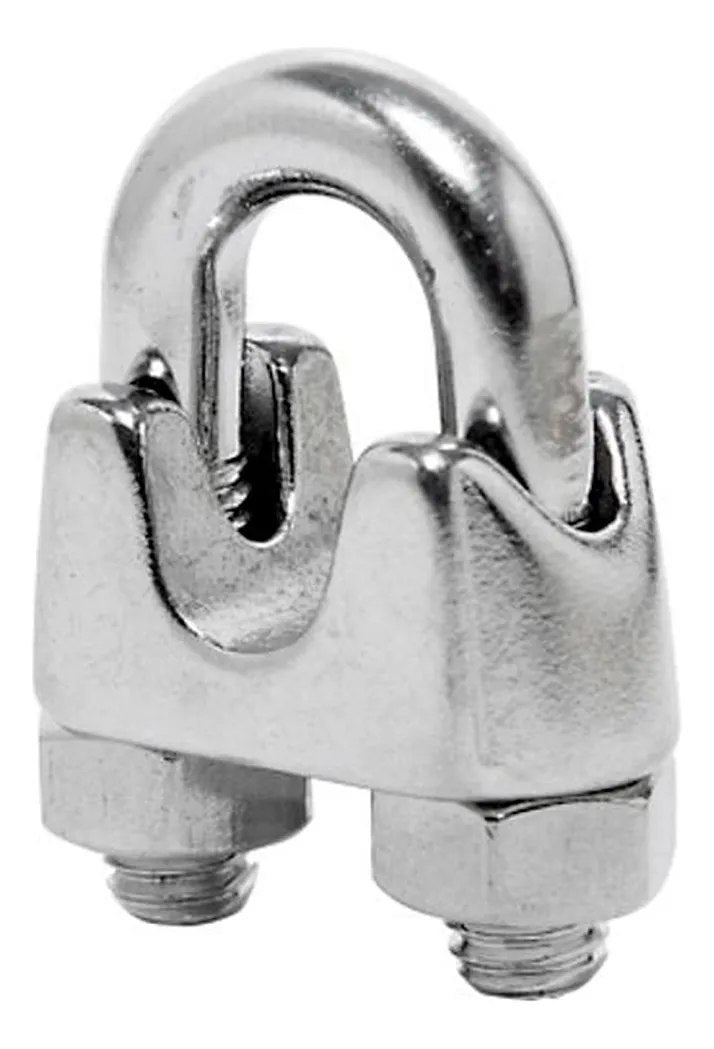 Kit 10 Grampos Leves 5/8 Clips DIN 741 para Cabo de Aço