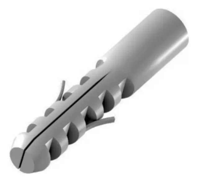 Kit 100 Buchas Plásticas para Tijolo Baiano 8mm - Sem Anel S-8