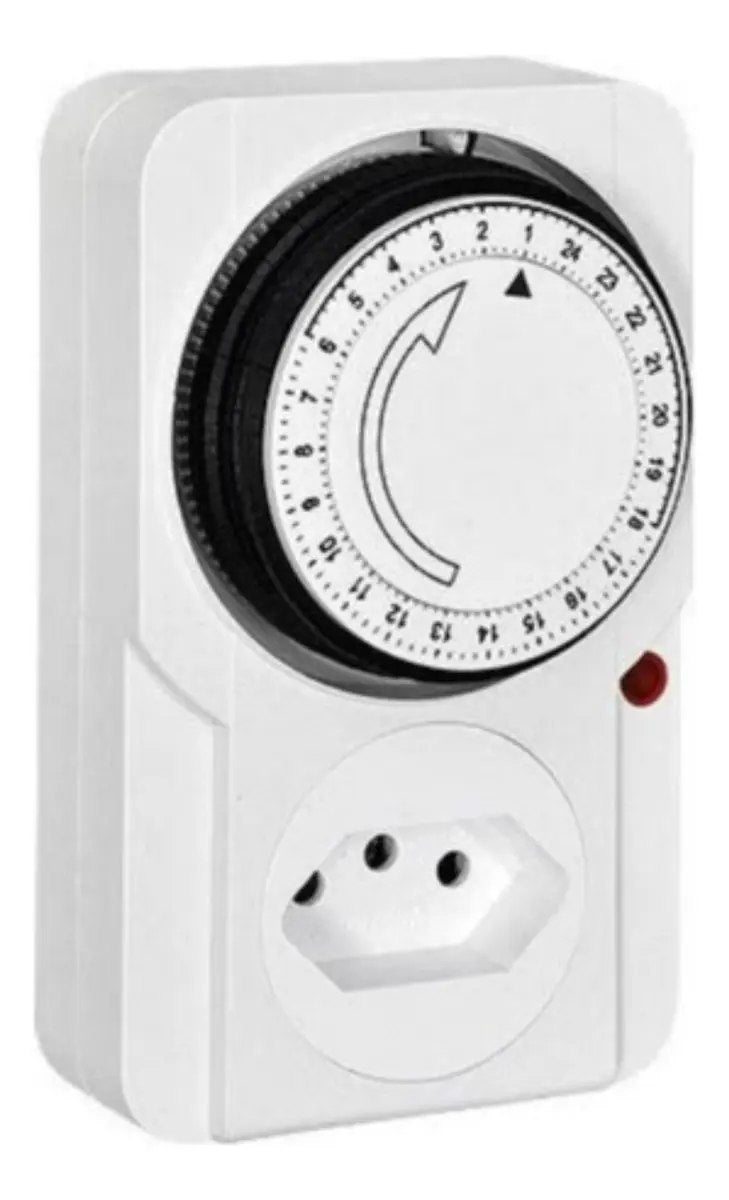 Timer Temporizador Analógico 110/220V para Piscina, Aquário e Bombas